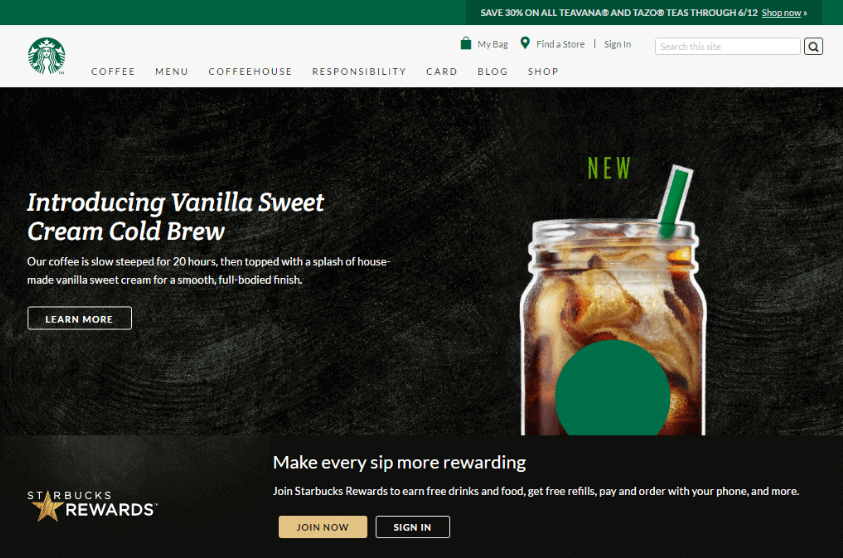 Starbucks Sign Up Process email marketing
