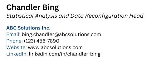 Professional Email Signature
