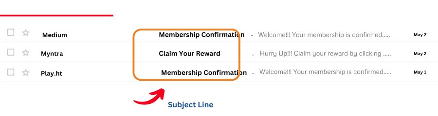 Email Subject Line